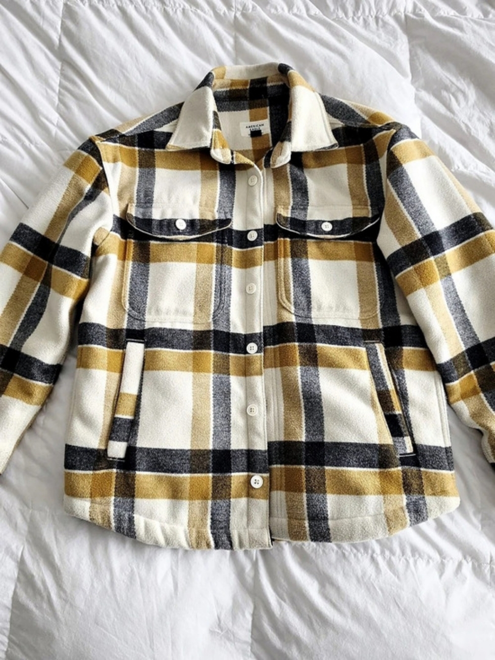 American Eagle AE Oversized Plaid Fleece & Love Shacket